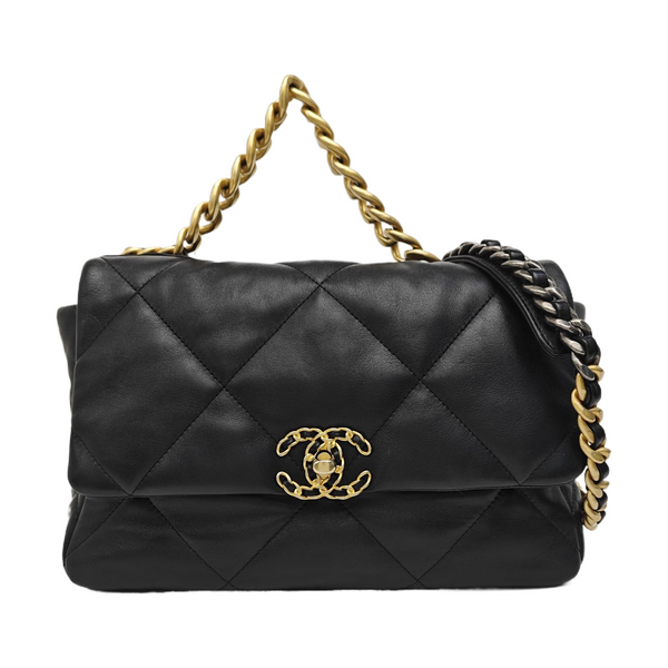 CHANEL 19 Medium Quilted Lambskin Black