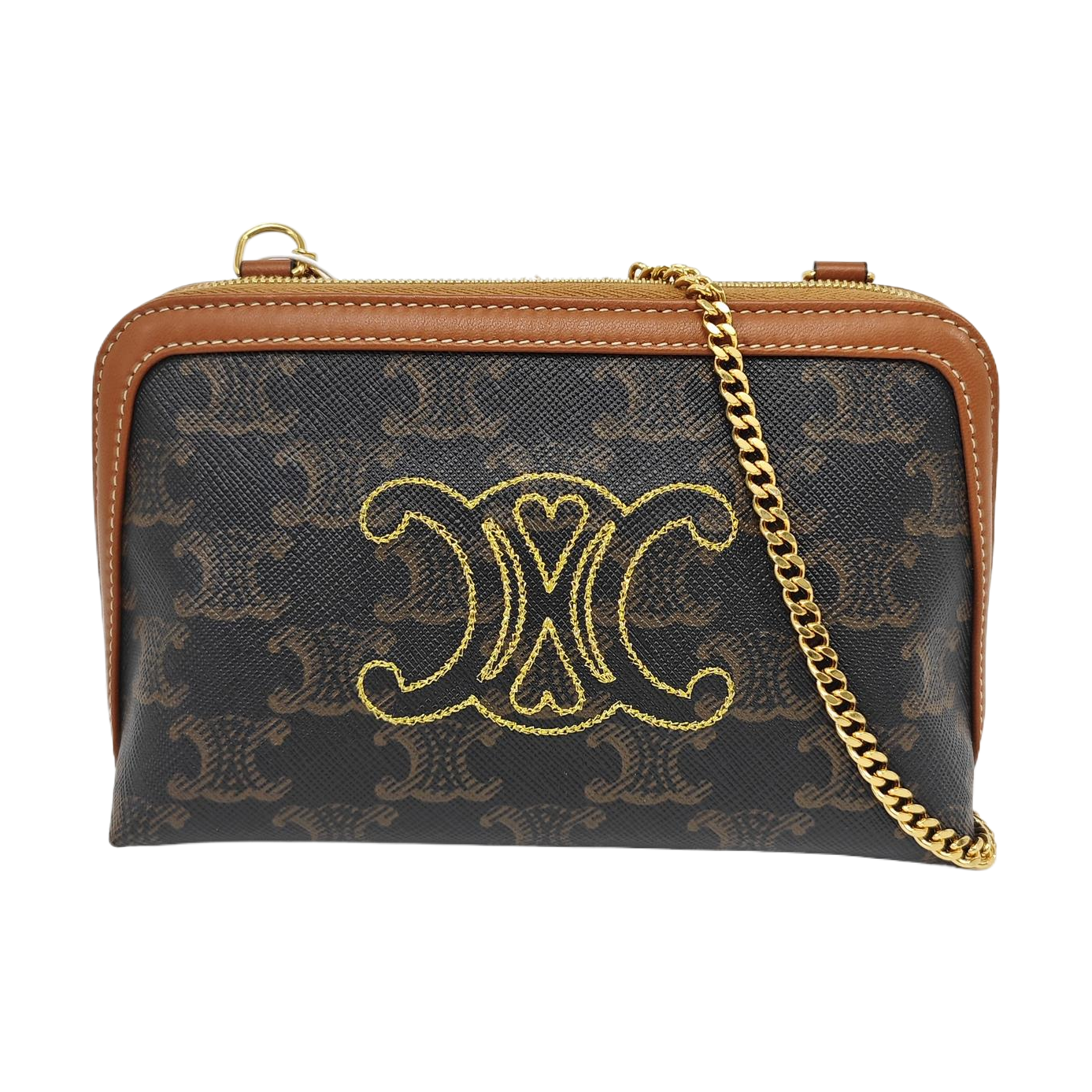 TRIOMPHE Mini Coated Canvas Brown