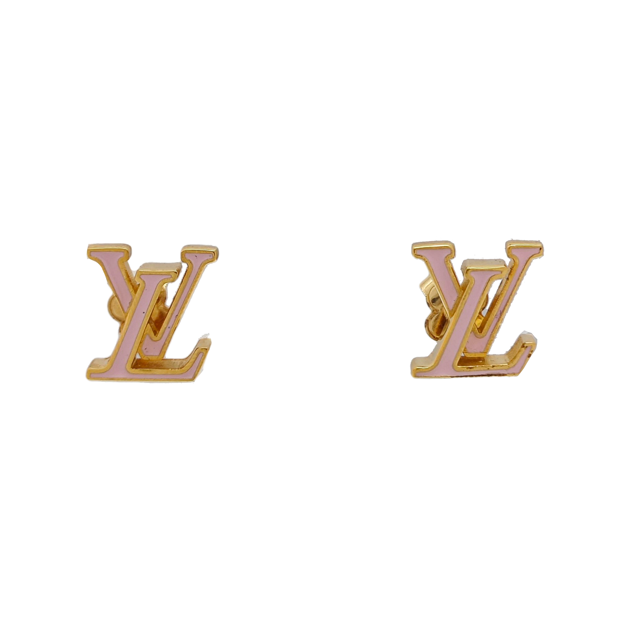 Metal Red Stud Earrings