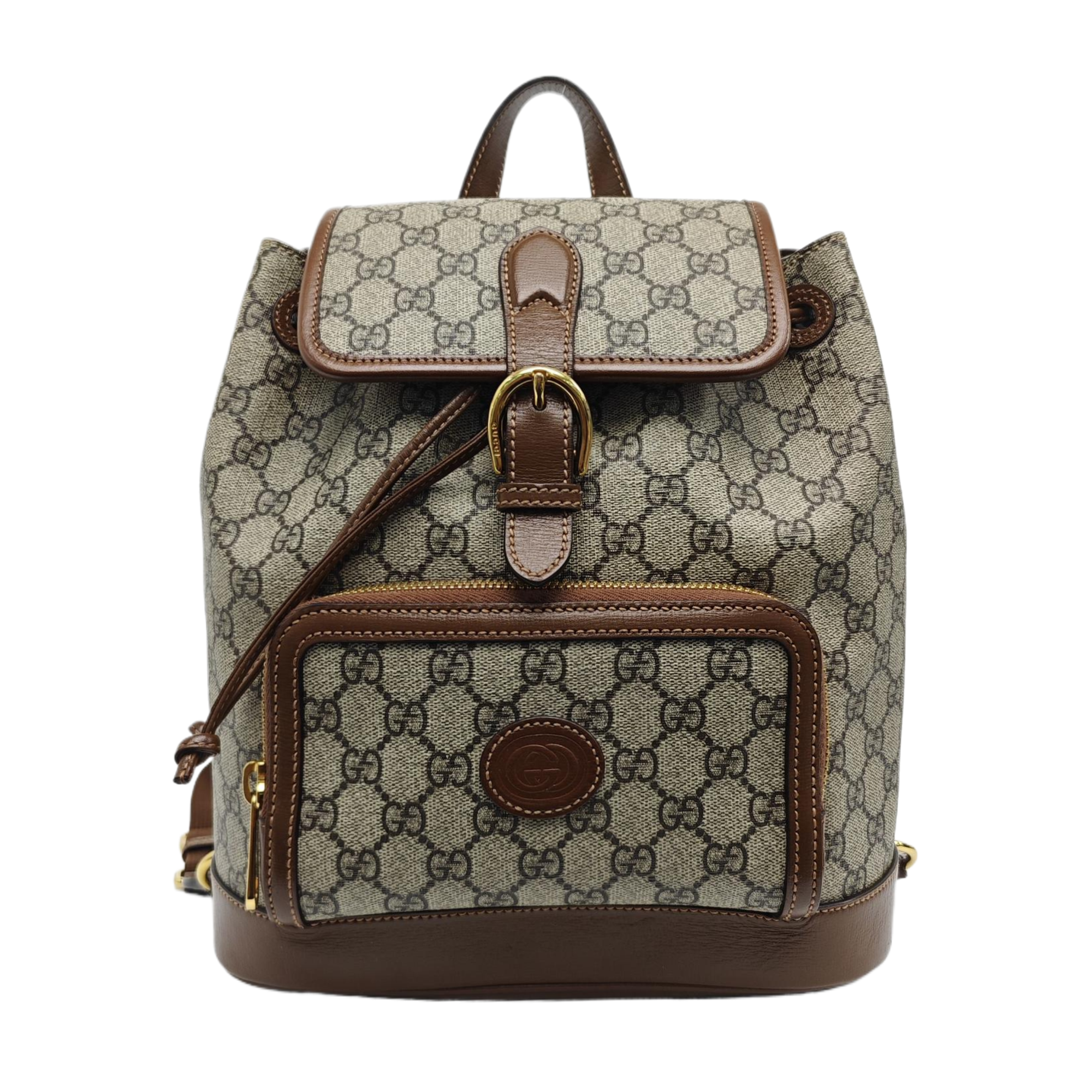 Monogram Coated Canvas Backpack Black