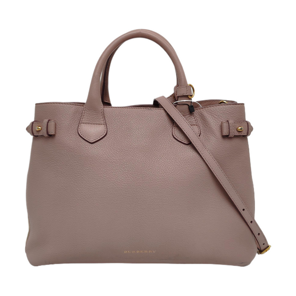 The Banner Medium Calfskin Pink