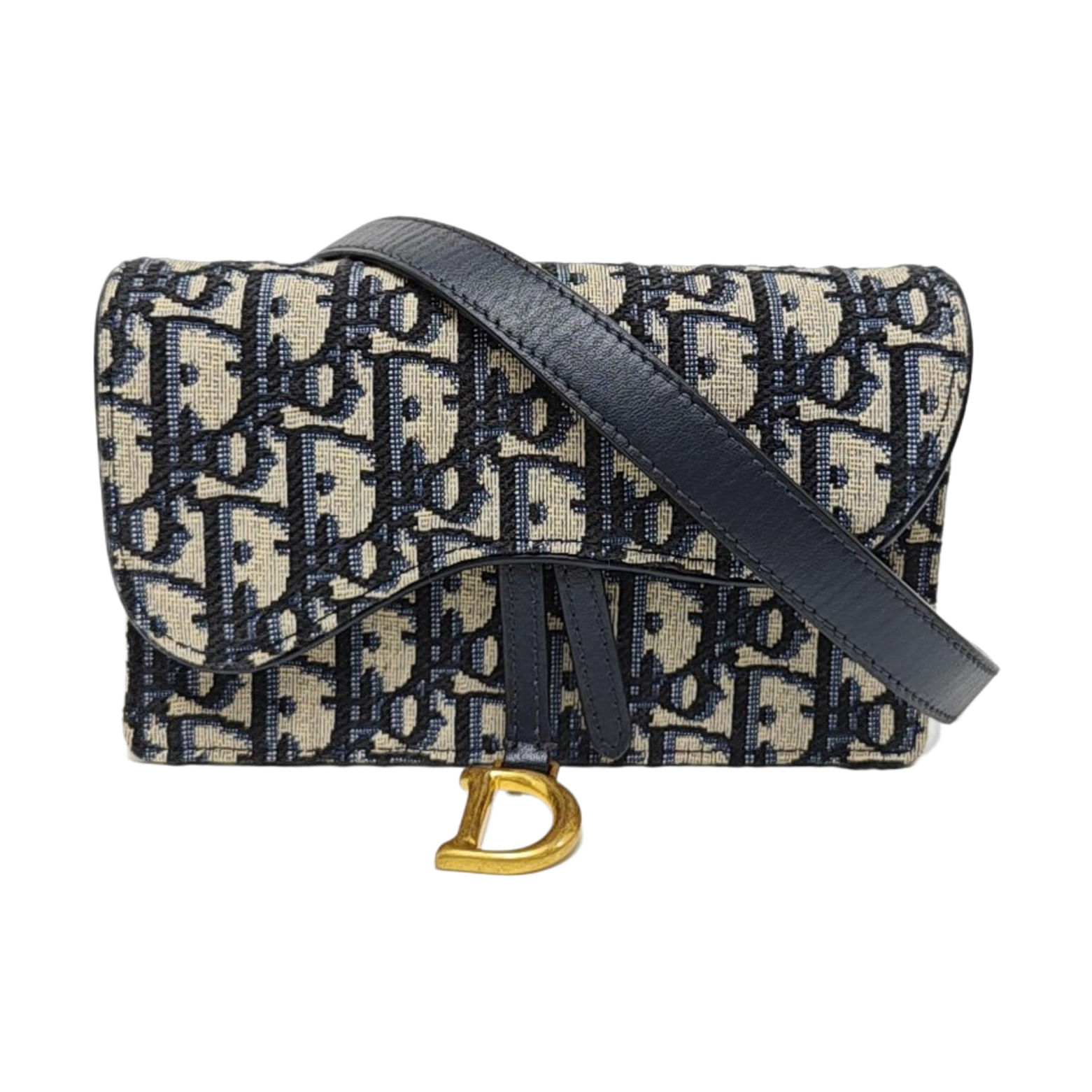 Saddle Mini Oblique Canvas Blue