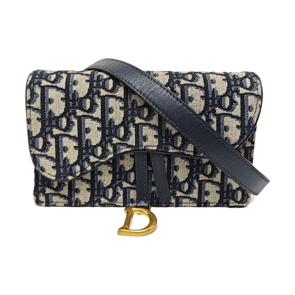 Saddle Mini Oblique Canvas Blue