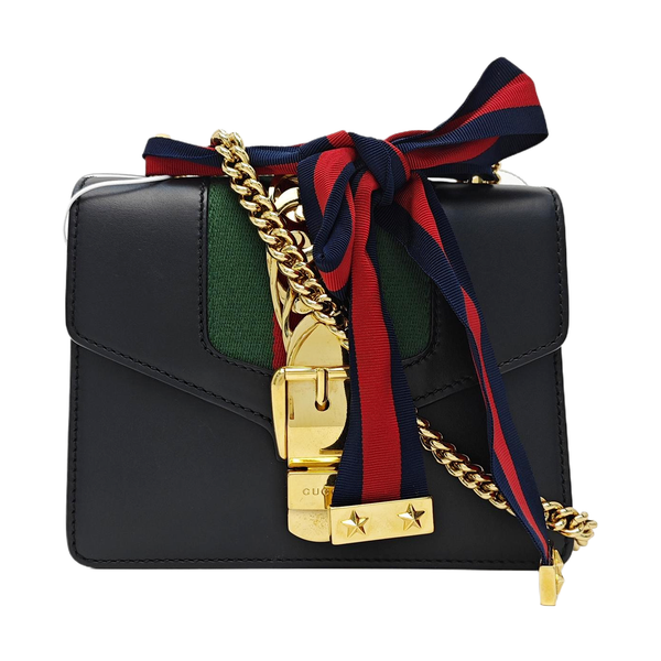 Sylvie Mini Calfskin Black