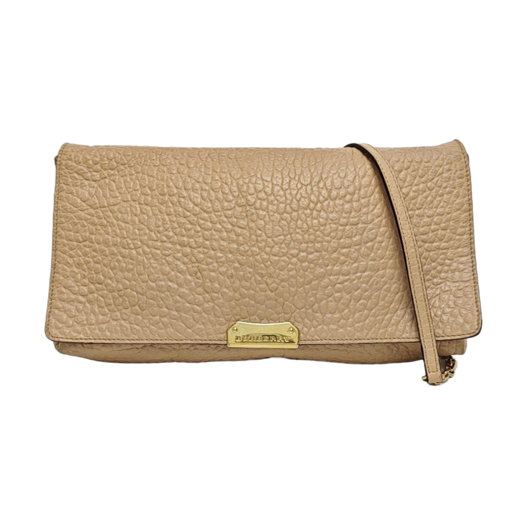 Calfskin Shoulder Bag Beige