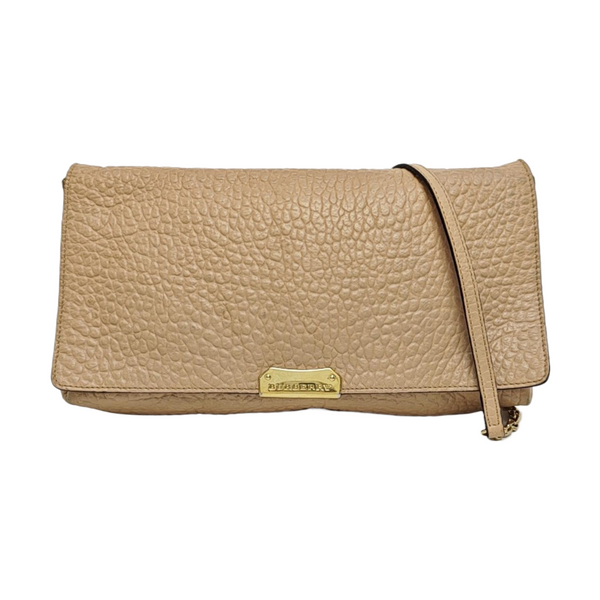 Calfskin Shoulder Bag Beige
