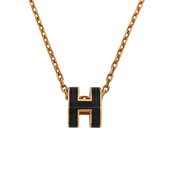 Pop H Metal Rose Gold Necklace