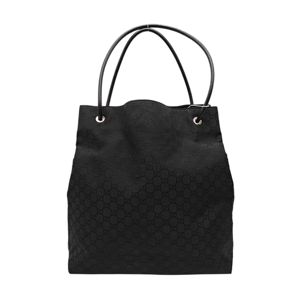 Monogram Fabric Shoulder Bag Black
