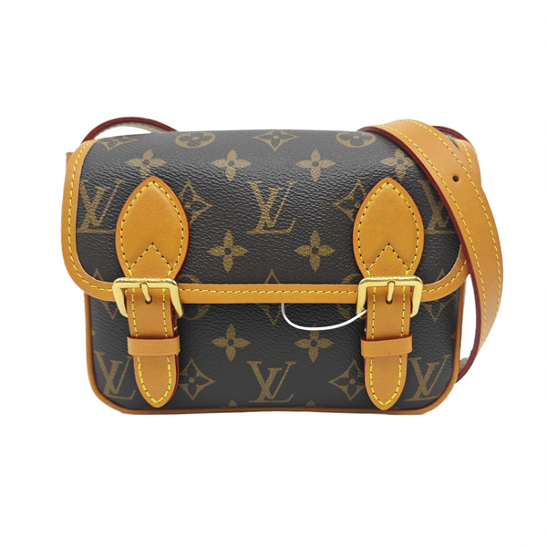 SATCHEL Mini Monogram Coated Canvas Brown