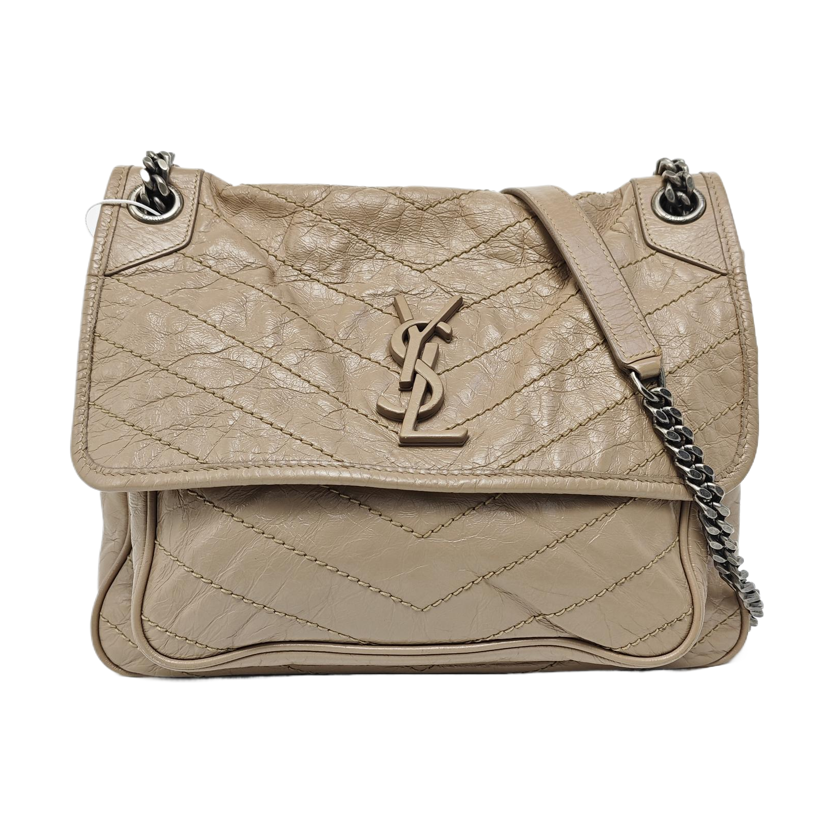NIKI Medium Chevron Calfskin Pink