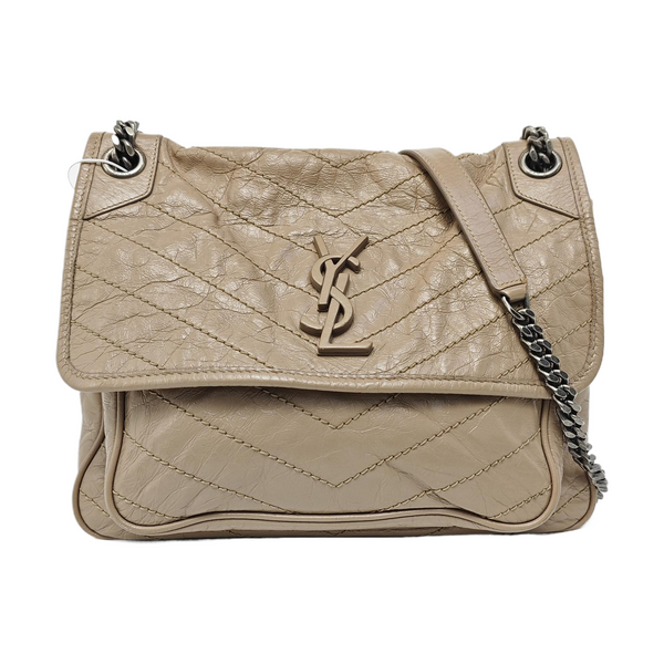NIKI Medium Chevron Calfskin Pink