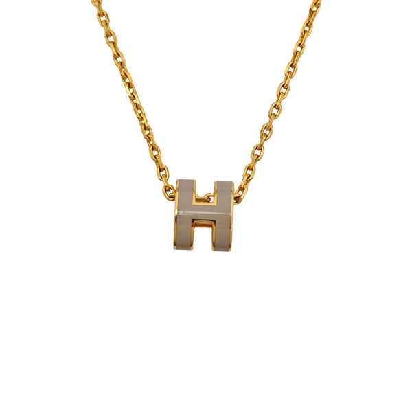 Pop H Metal Gold Necklace