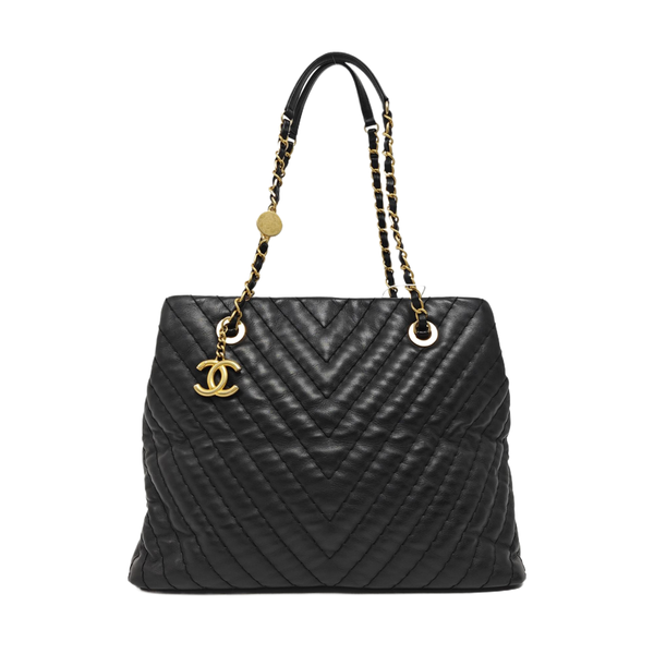 Chevron Calfskin Black