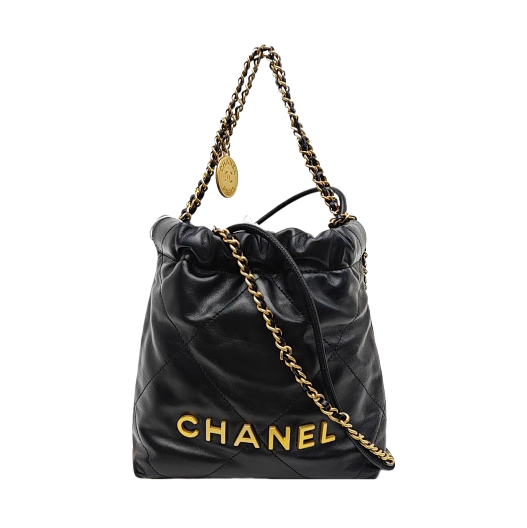 CHANEL 22 Mini Quilted Calfskin Black