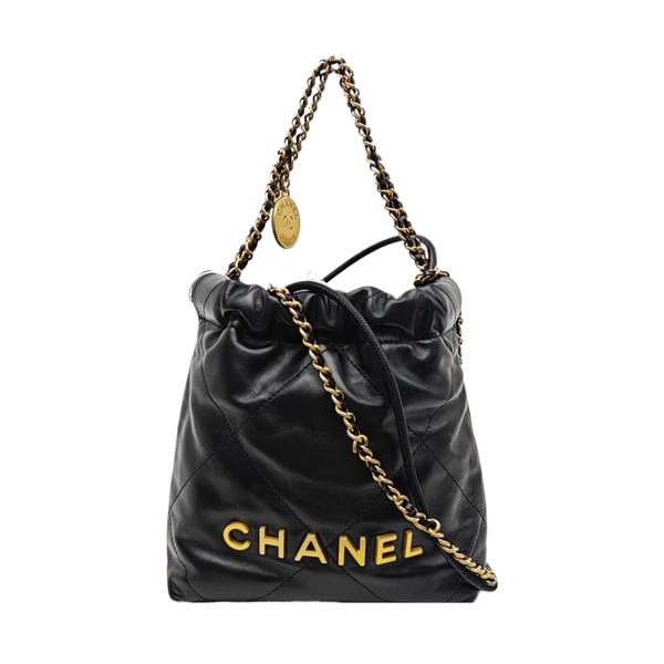 CHANEL 22 Mini Quilted Calfskin Black