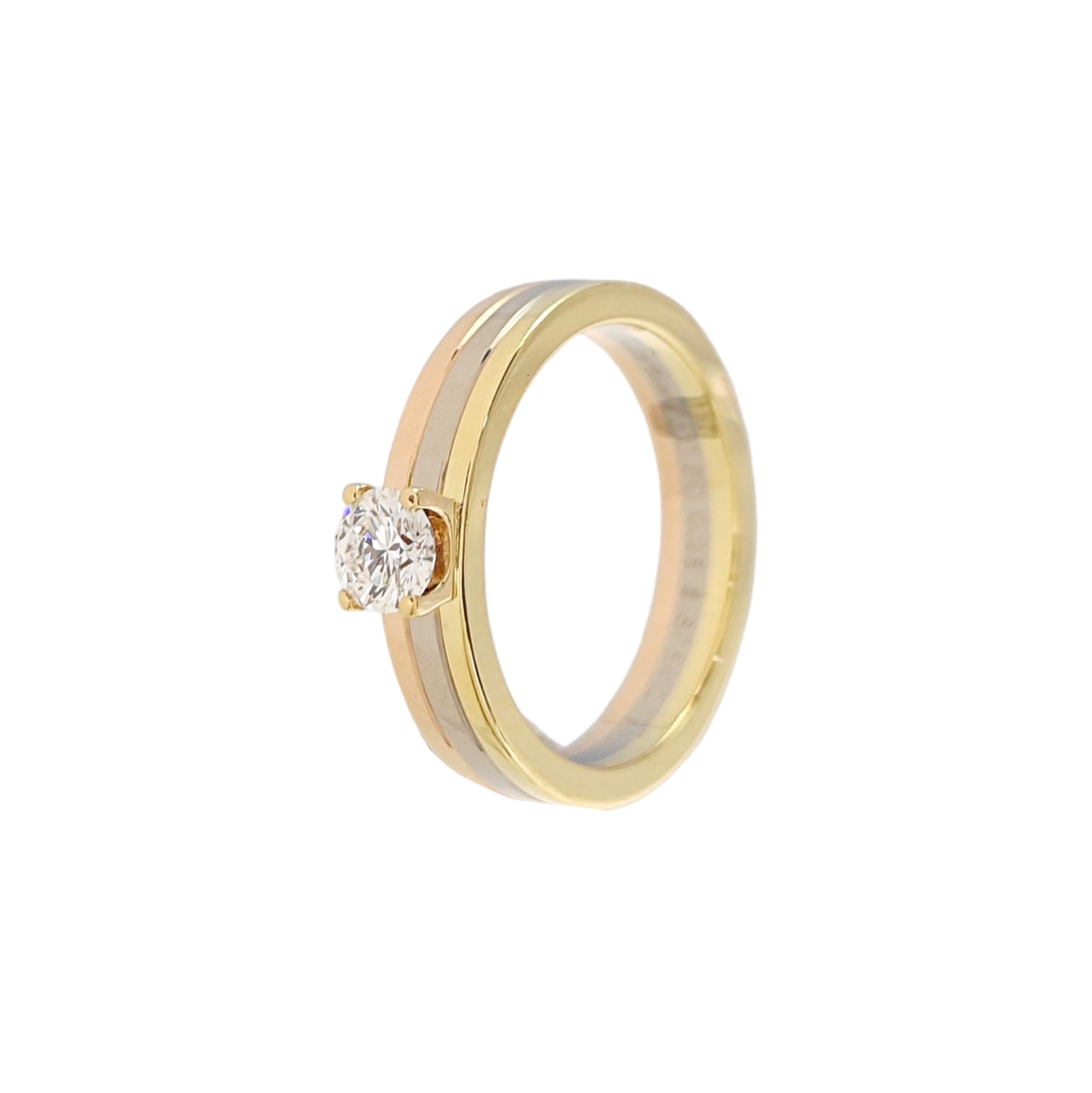 VENDÔME LOUIS CARTIER 18k White Gold Multicolor Ring EU 50