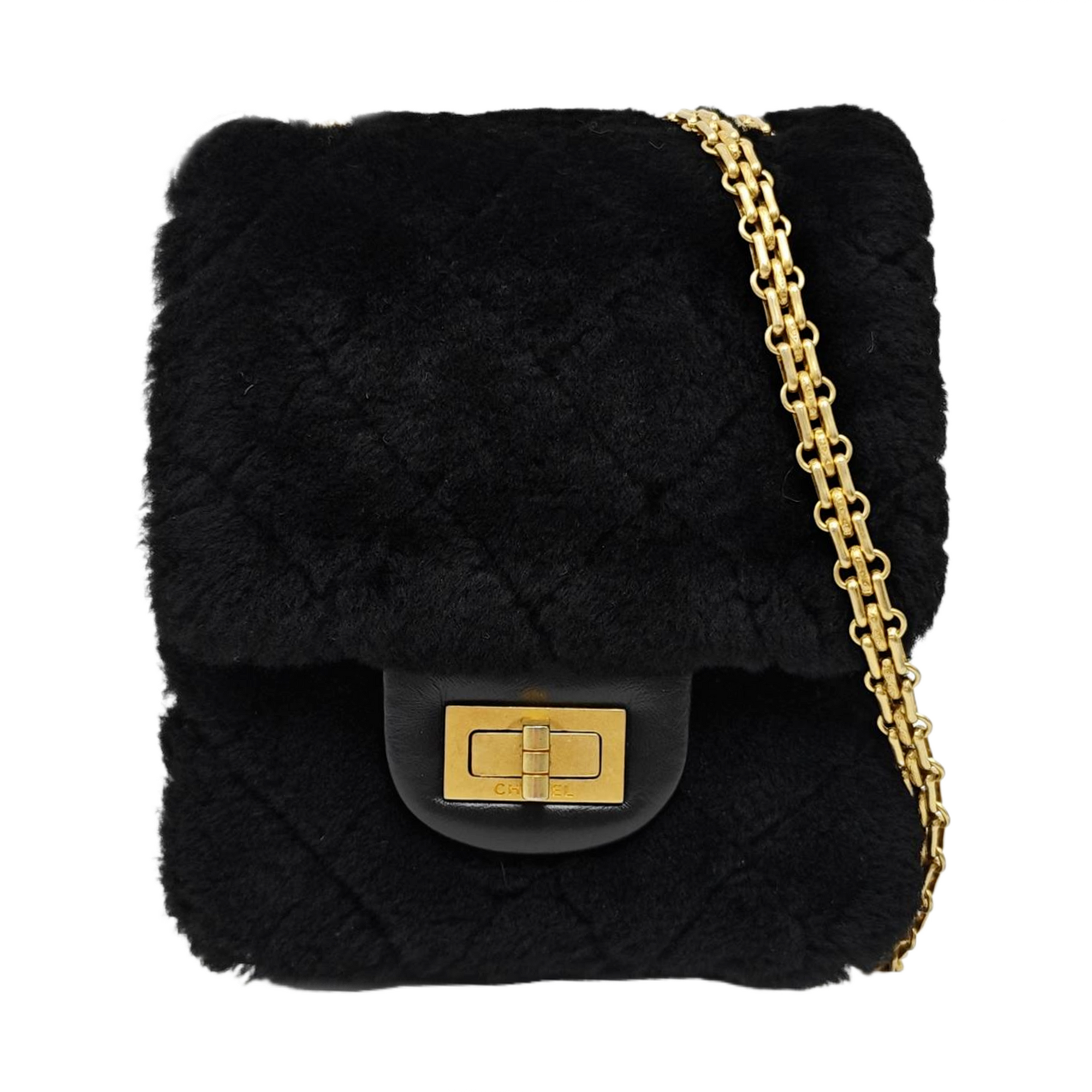 2.55 Quilted Sheepskin Black