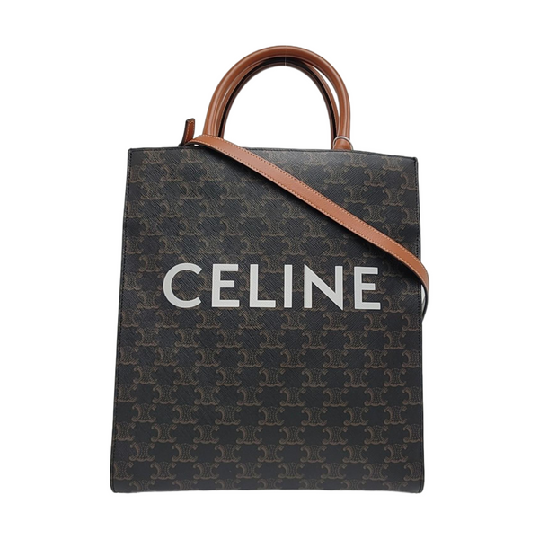 CABAS CELINE Small Coated Canvas Brown
