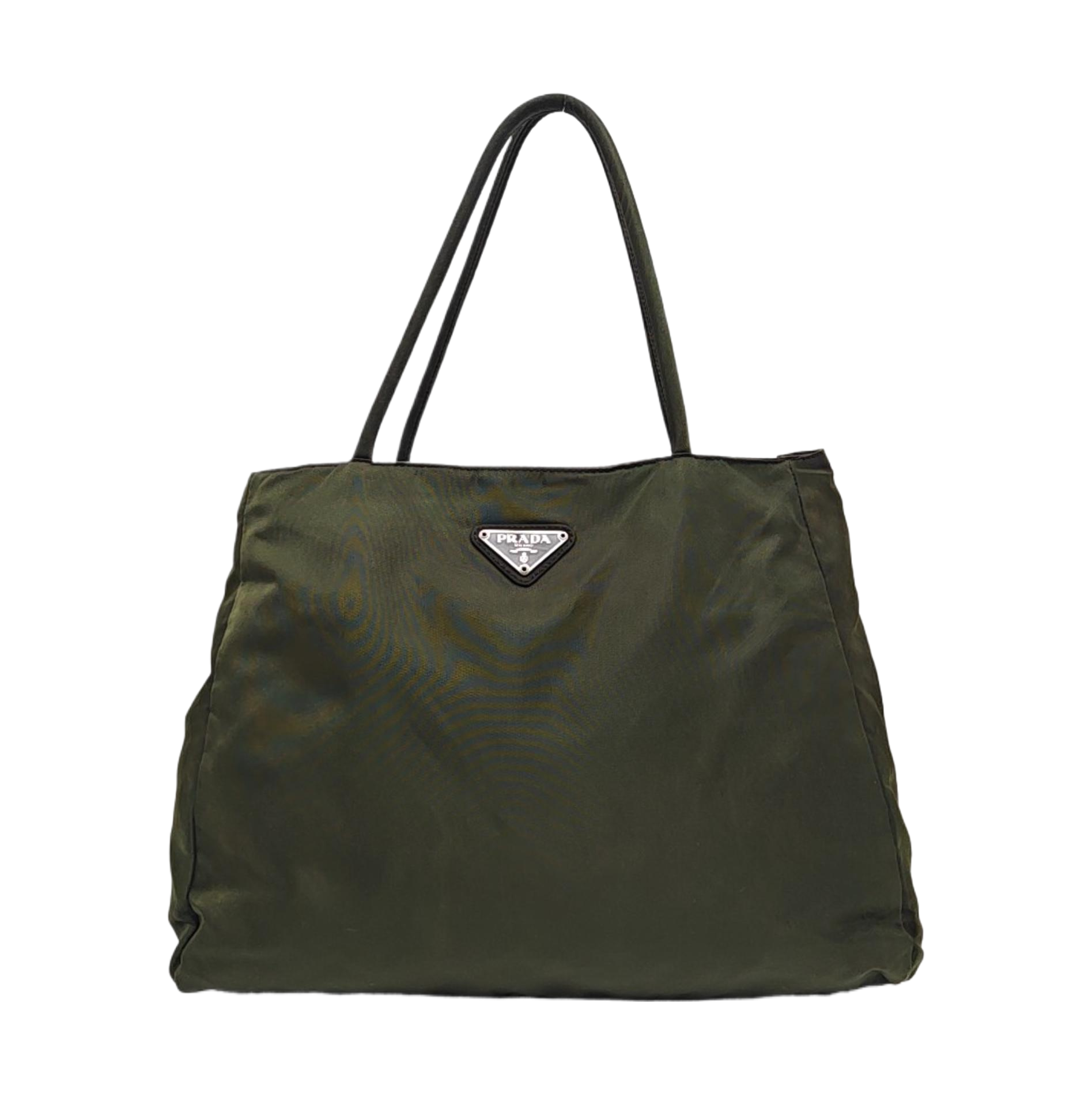 Nylon Top Handle Bag Green