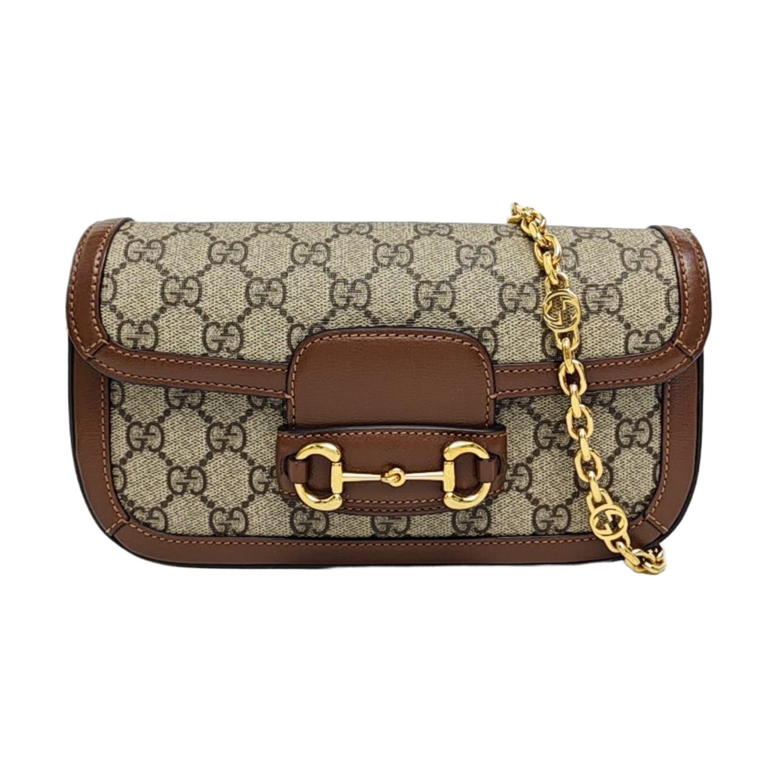 Horsebit 1955 Medium Monogram Coated Canvas Black