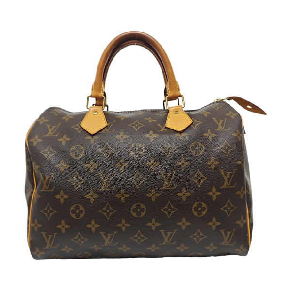 SPEEDY 30 Monogram Coated Canvas Brown