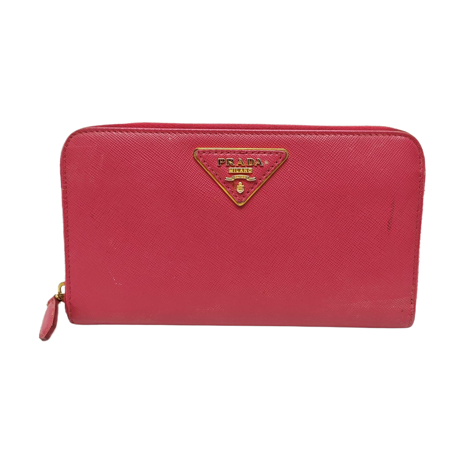 Zippy Wallet Saffiano Calfskin Red Wallet