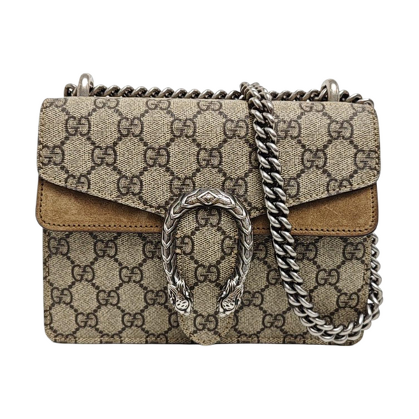 Dionysus Mini Monogram Coated Canvas Beige