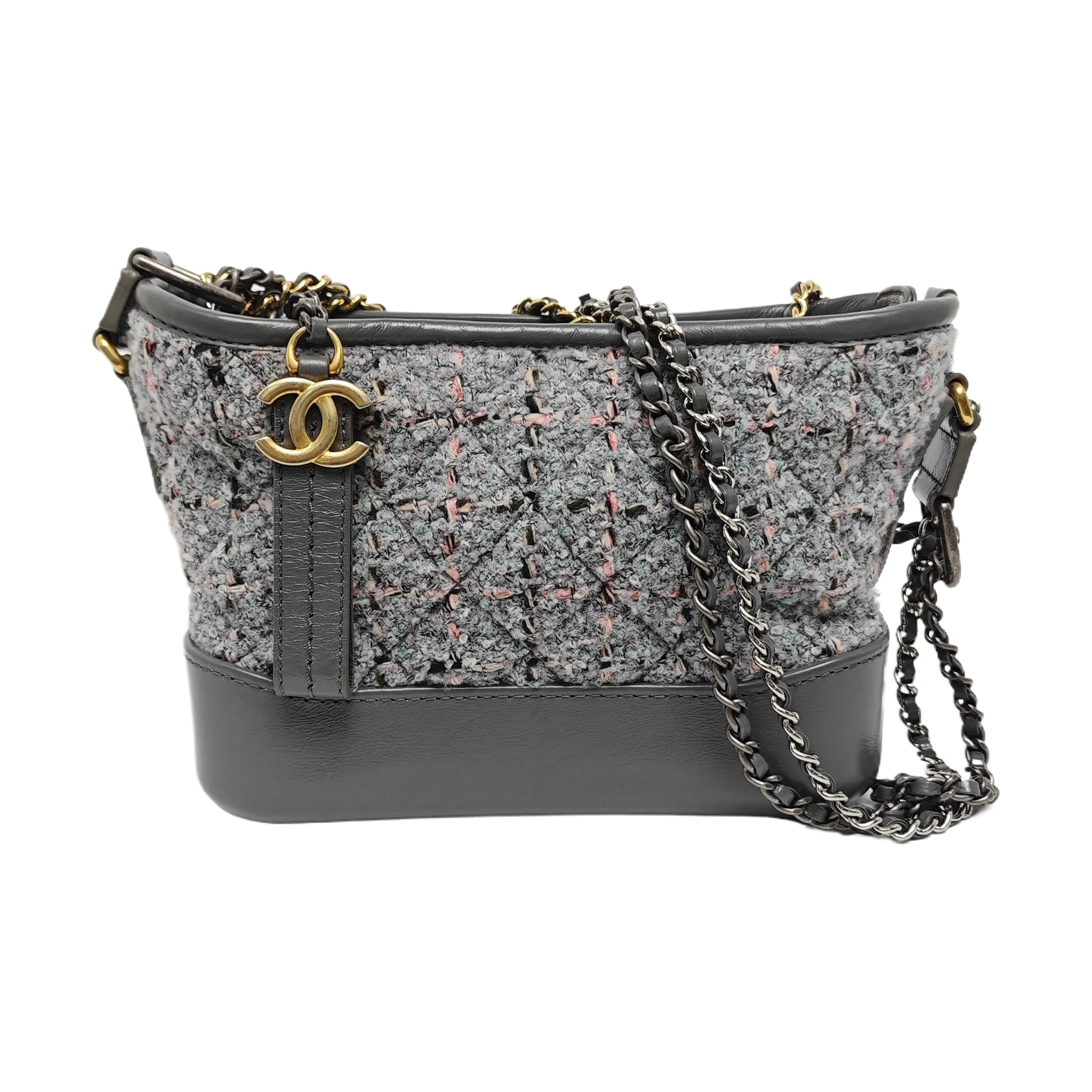 Authenticated pre-owned  GABRIELLE Small Quilted Wool Grey - Shoulder Bag at Looply