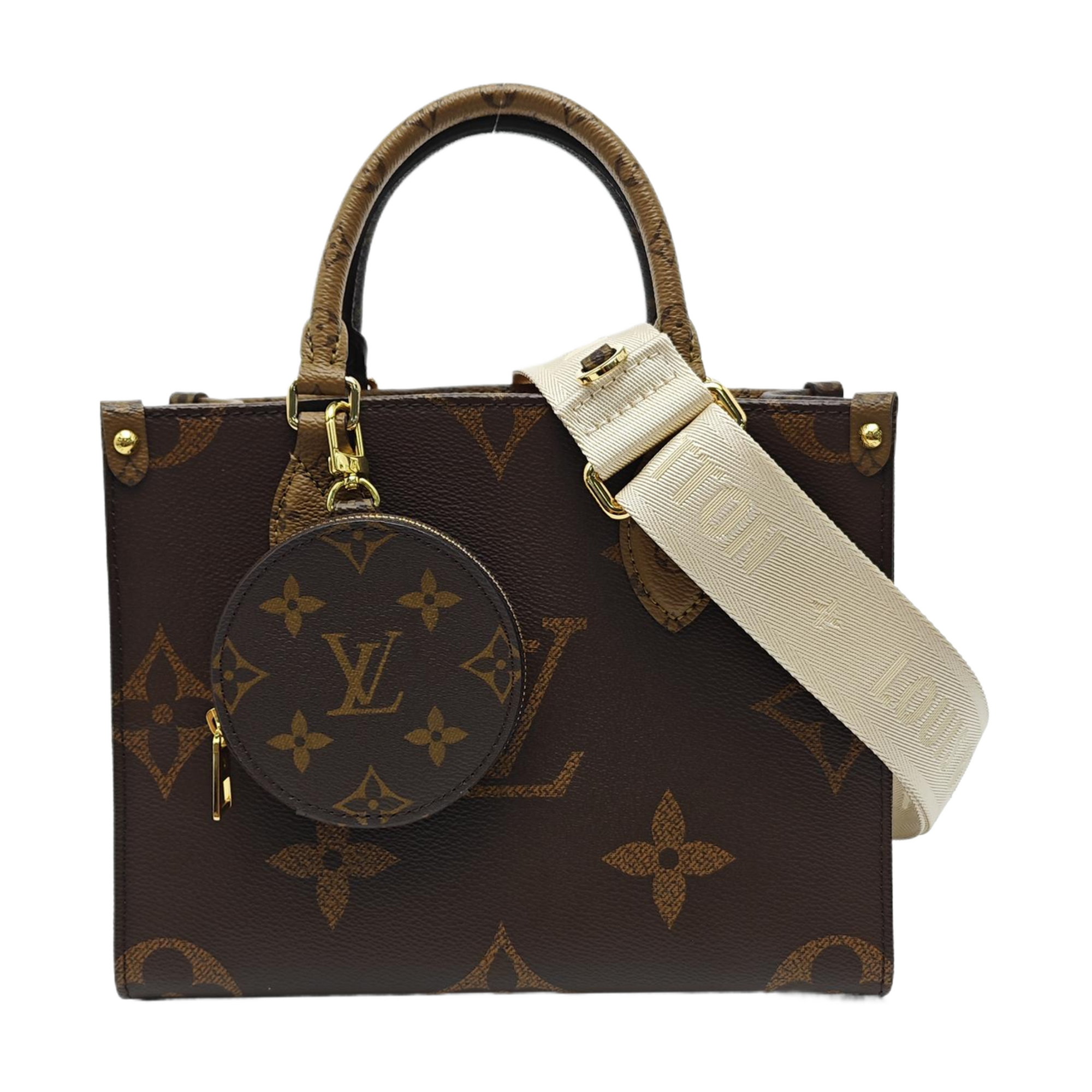 ONTHEGO PM Monogram Coated Canvas Brown