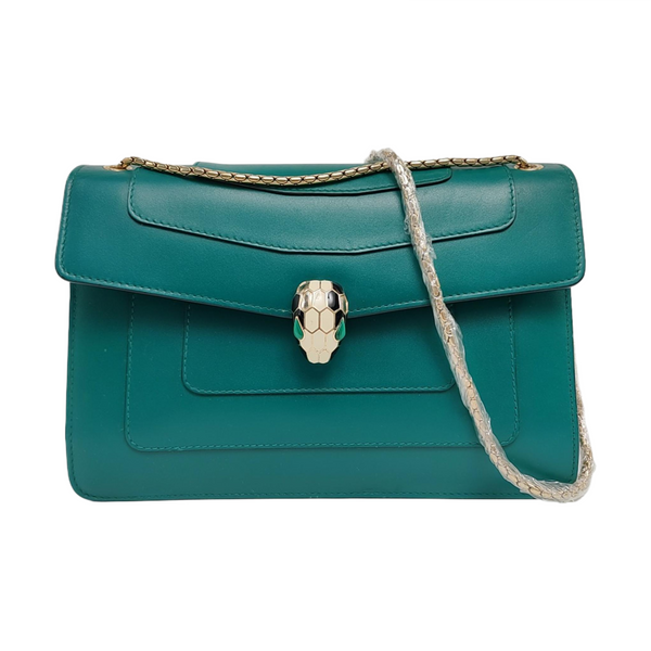 SERPENTI FOREVER Medium Calfskin Green