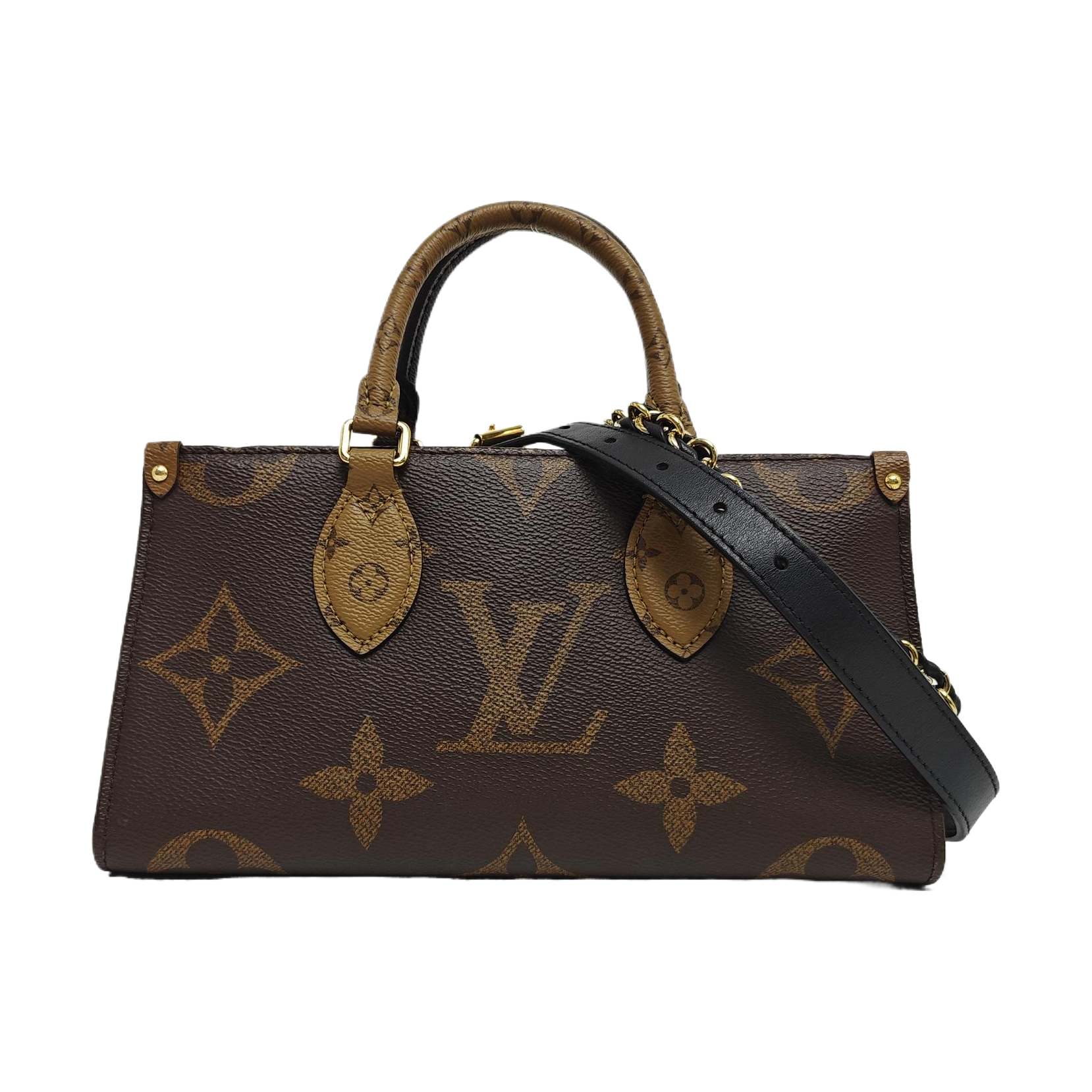 ONTHEGO EAST WEST PM Monogram Coated Canvas Brown