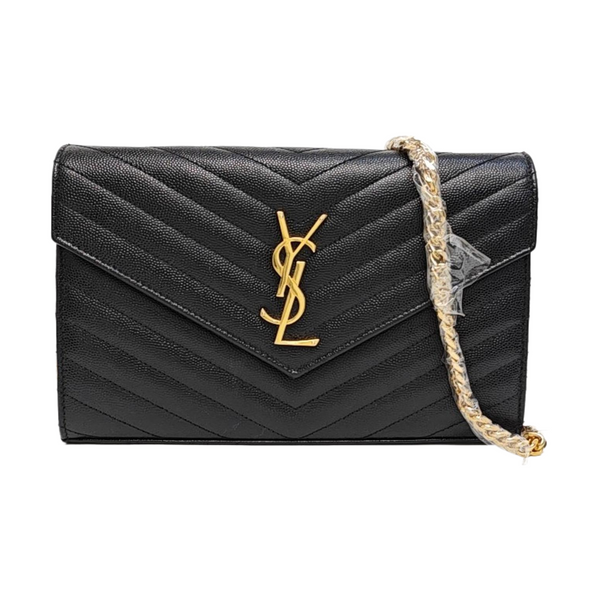 MONOGRAM Medium Chevron Calfskin Black