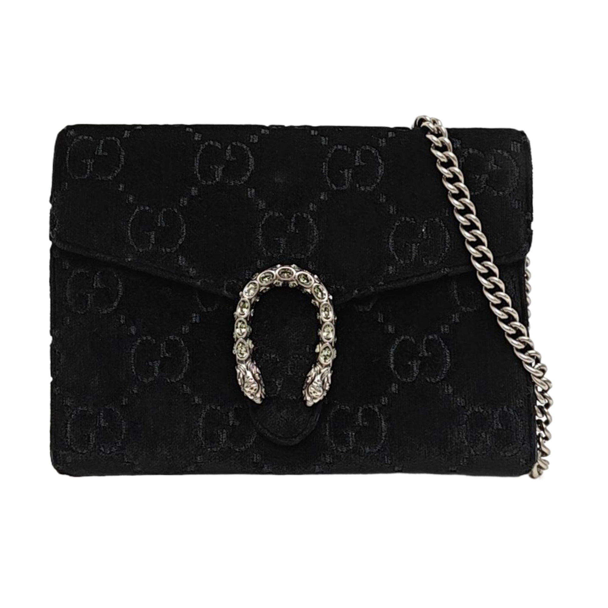 Authenticated pre-owned  Dionysus Mini Monogram Velvet Black - Crossbody Bag at Looply