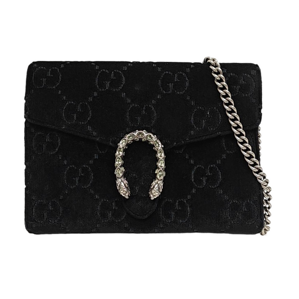 Authenticated pre-owned  Dionysus Mini Monogram Velvet Black - Crossbody Bag at Looply