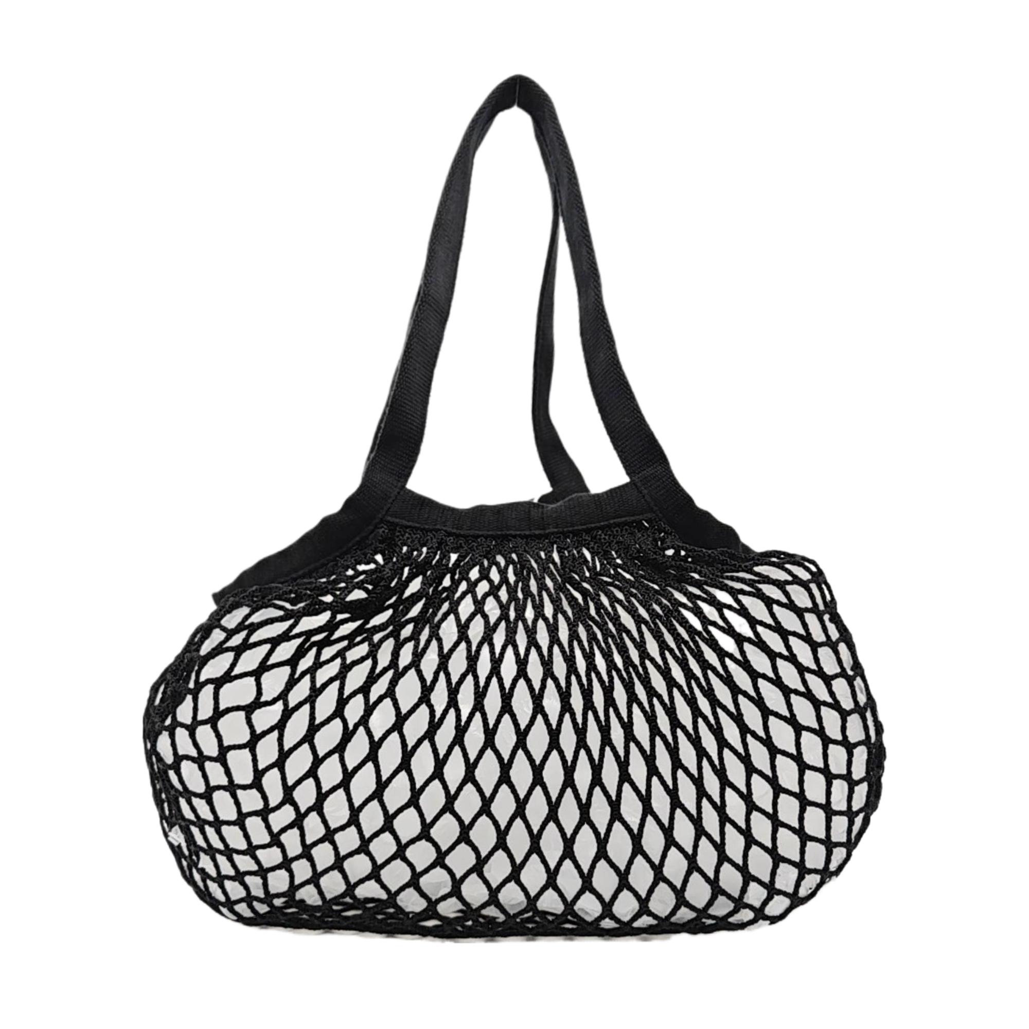 Fabric Top Handle Bag Black