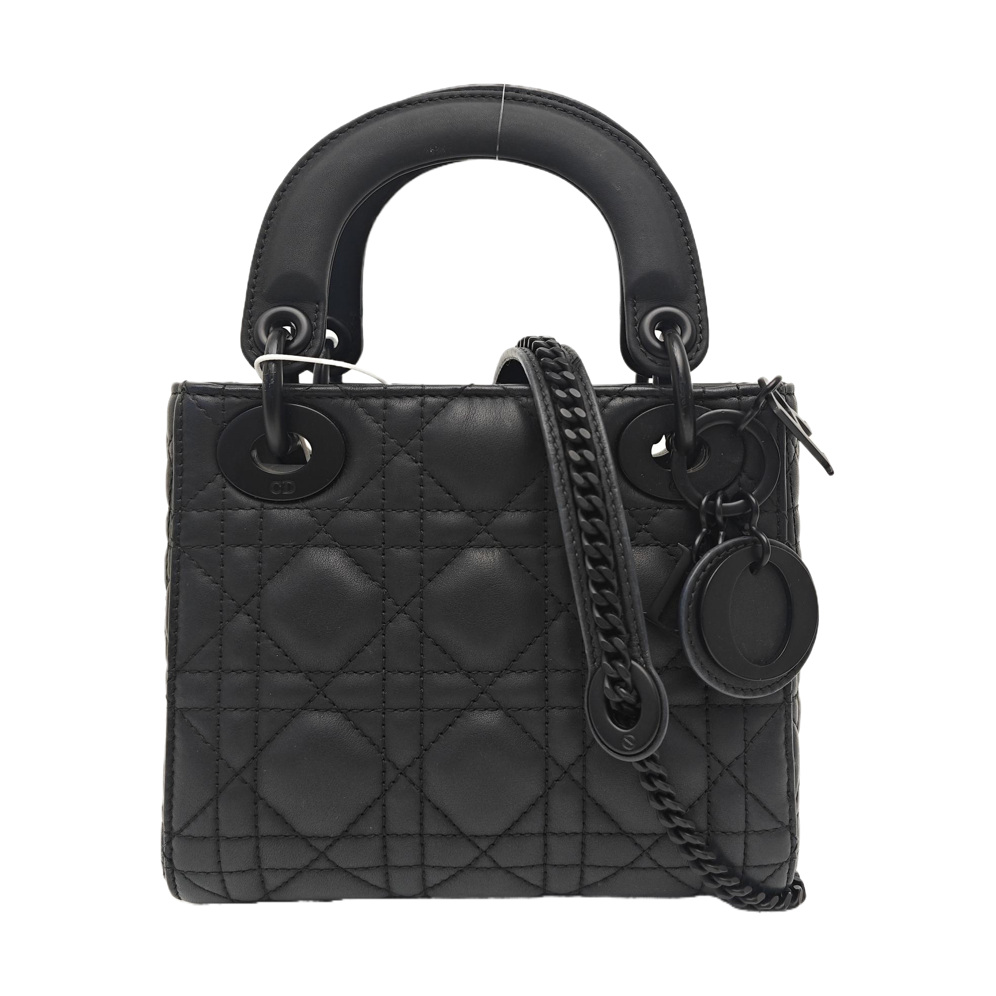 Lady Dior Mini Cannage Calfskin Black