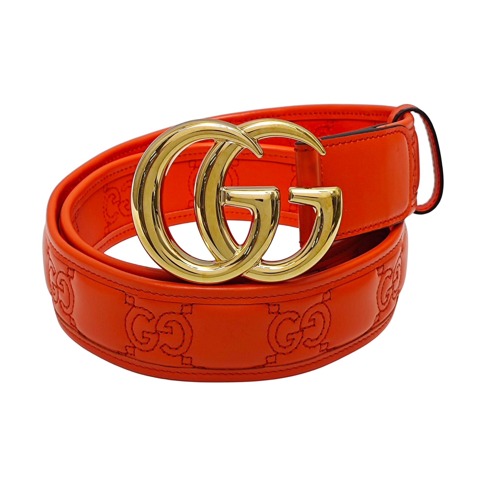 Leather Belt Orange