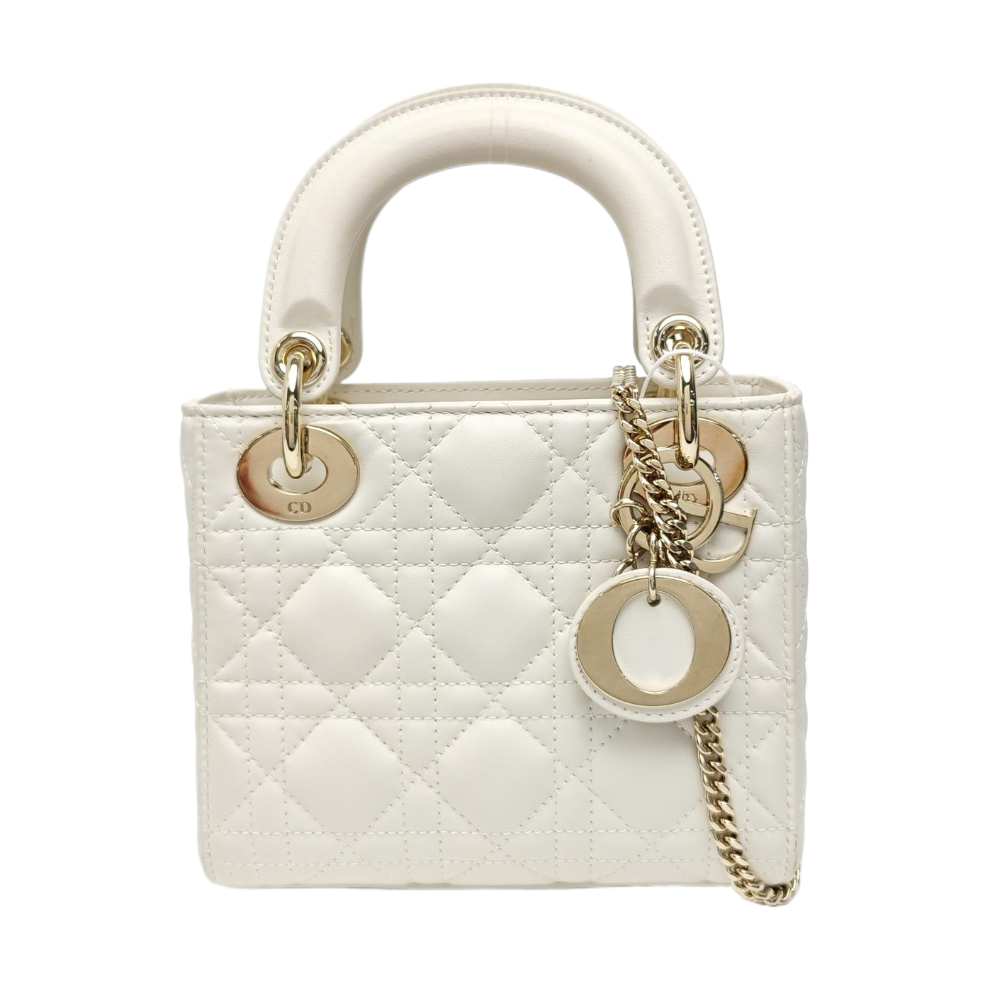 Lady Dior Mini Cannage Lambskin White