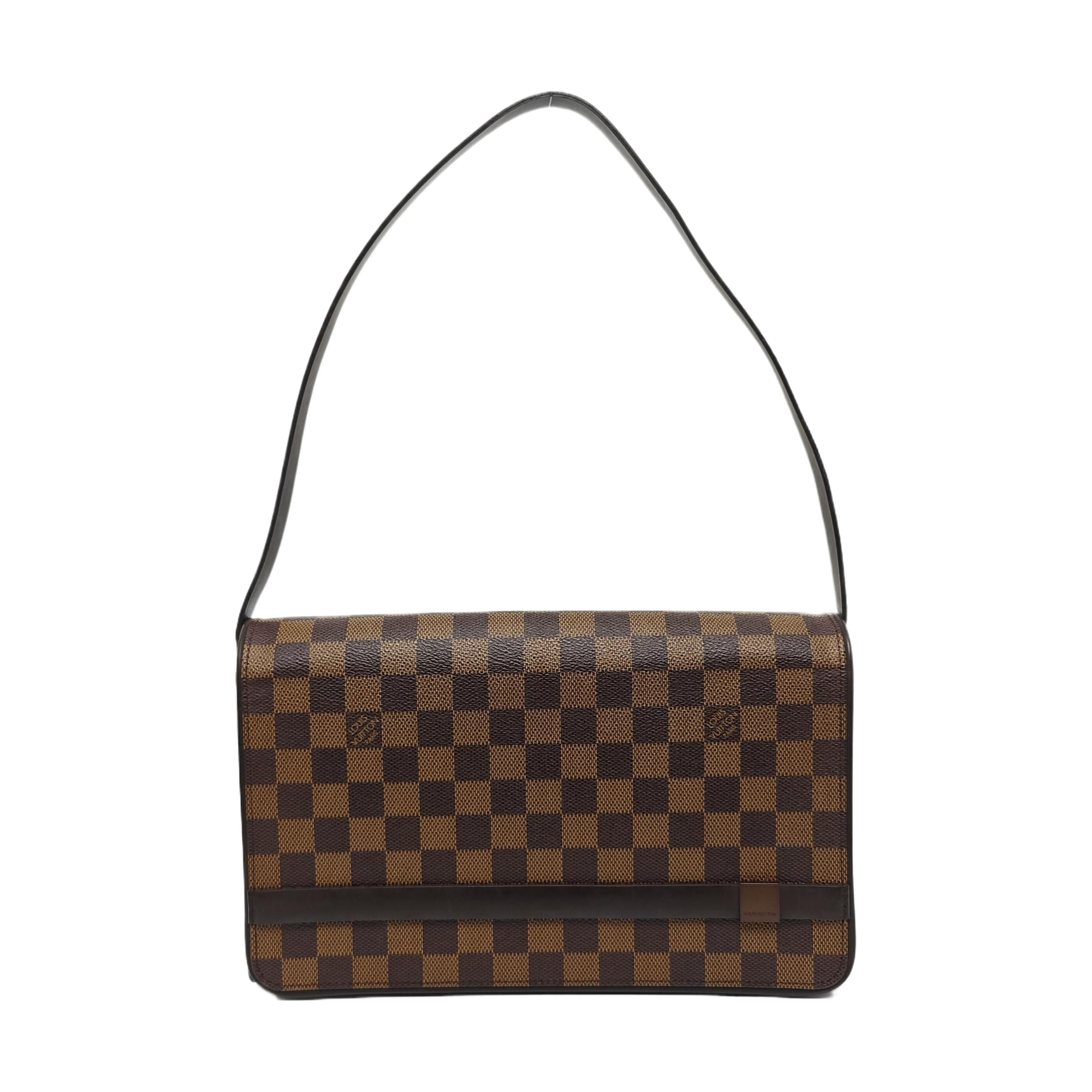 TRIBECA Damier Ebene Coated Canvas Brown