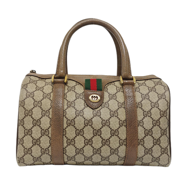 Monogram Coated Canvas Top Handle Bag Beige