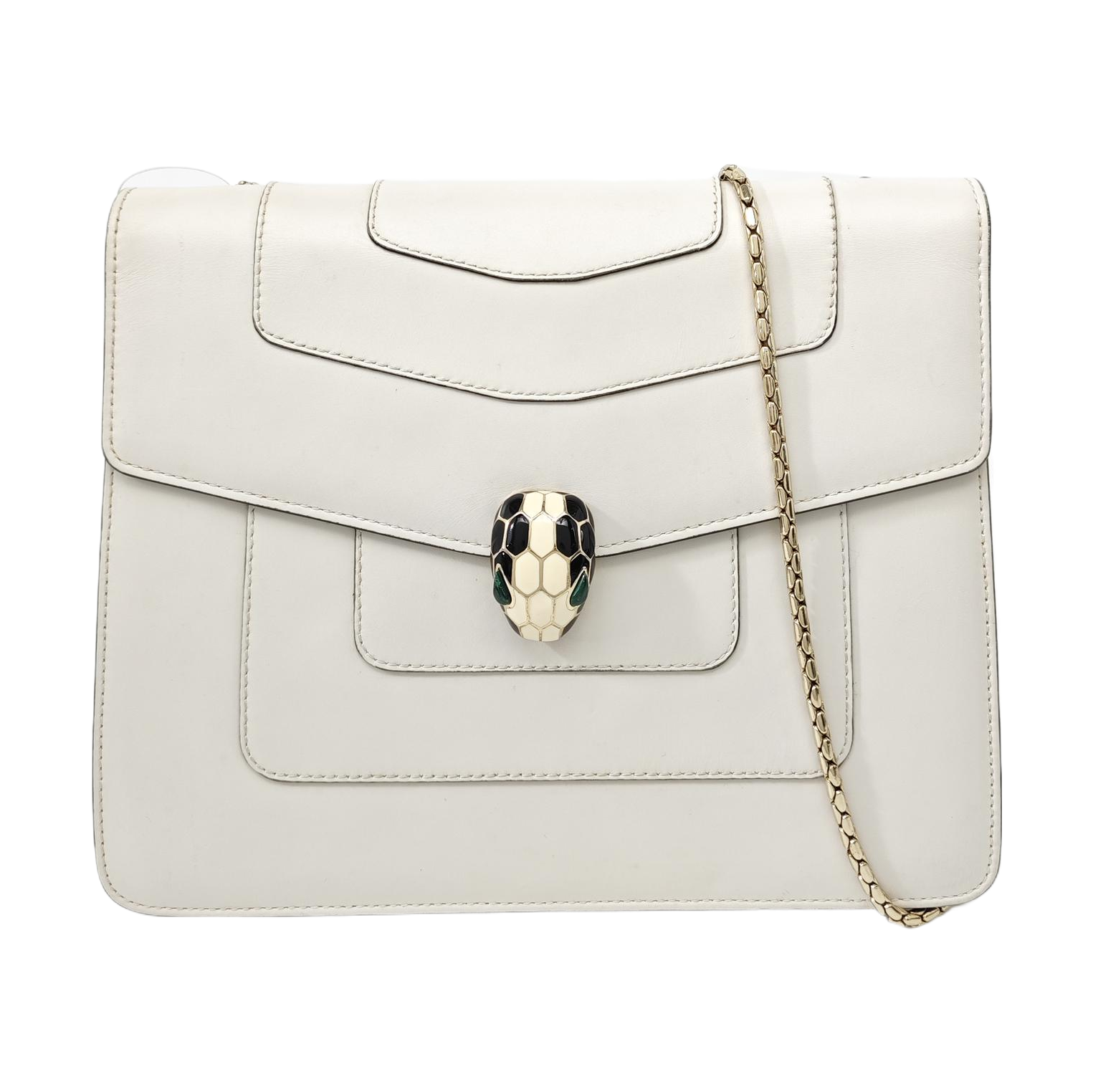 SERPENTI FOREVER Medium Calfskin White