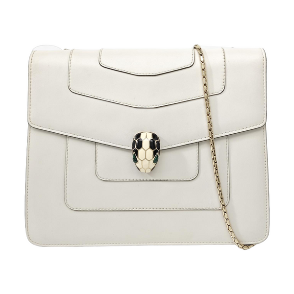 SERPENTI FOREVER Medium Calfskin White