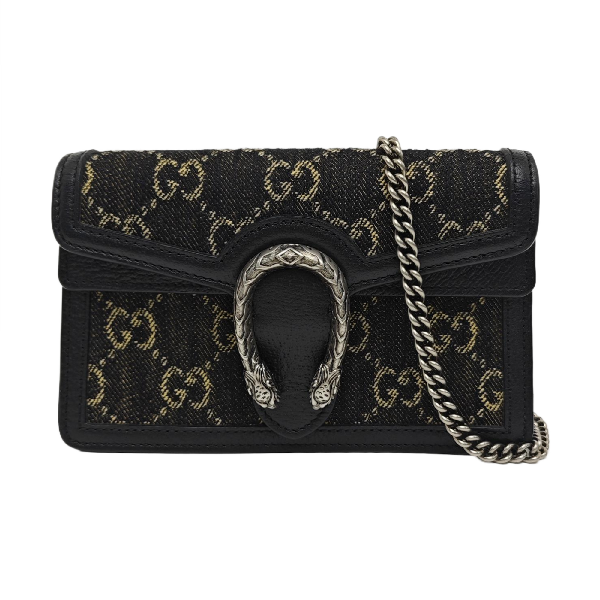 Dionysus Super Mini Monogram Denim Black