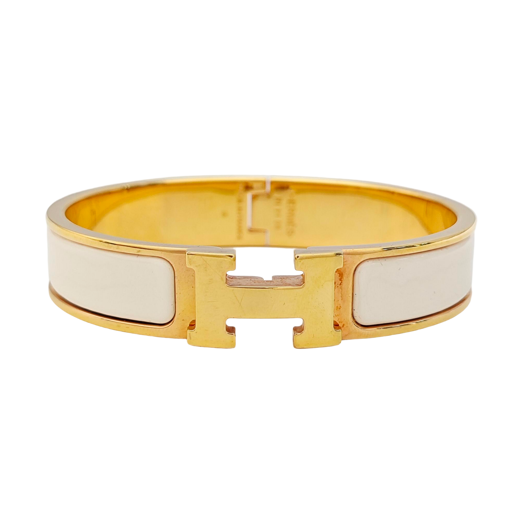 Clic H Metal Gold Bangle