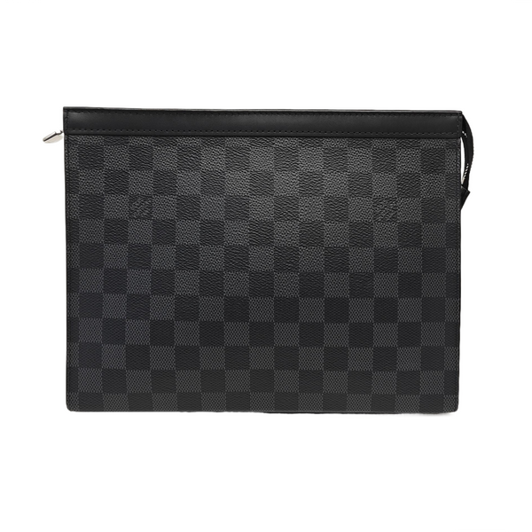 Pochette Voyag MM Damier Graphite Coated Canvas Gray