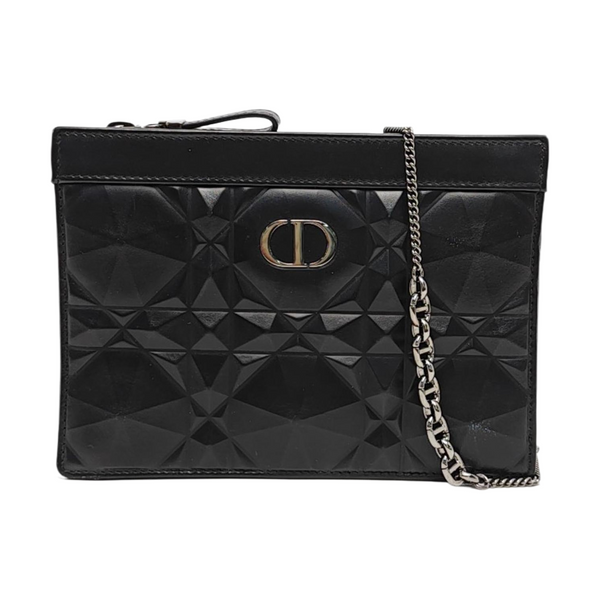Authenticated pre-owned  Dior Caro Cannage Calfskin Black - Shoulder Bag at Looply