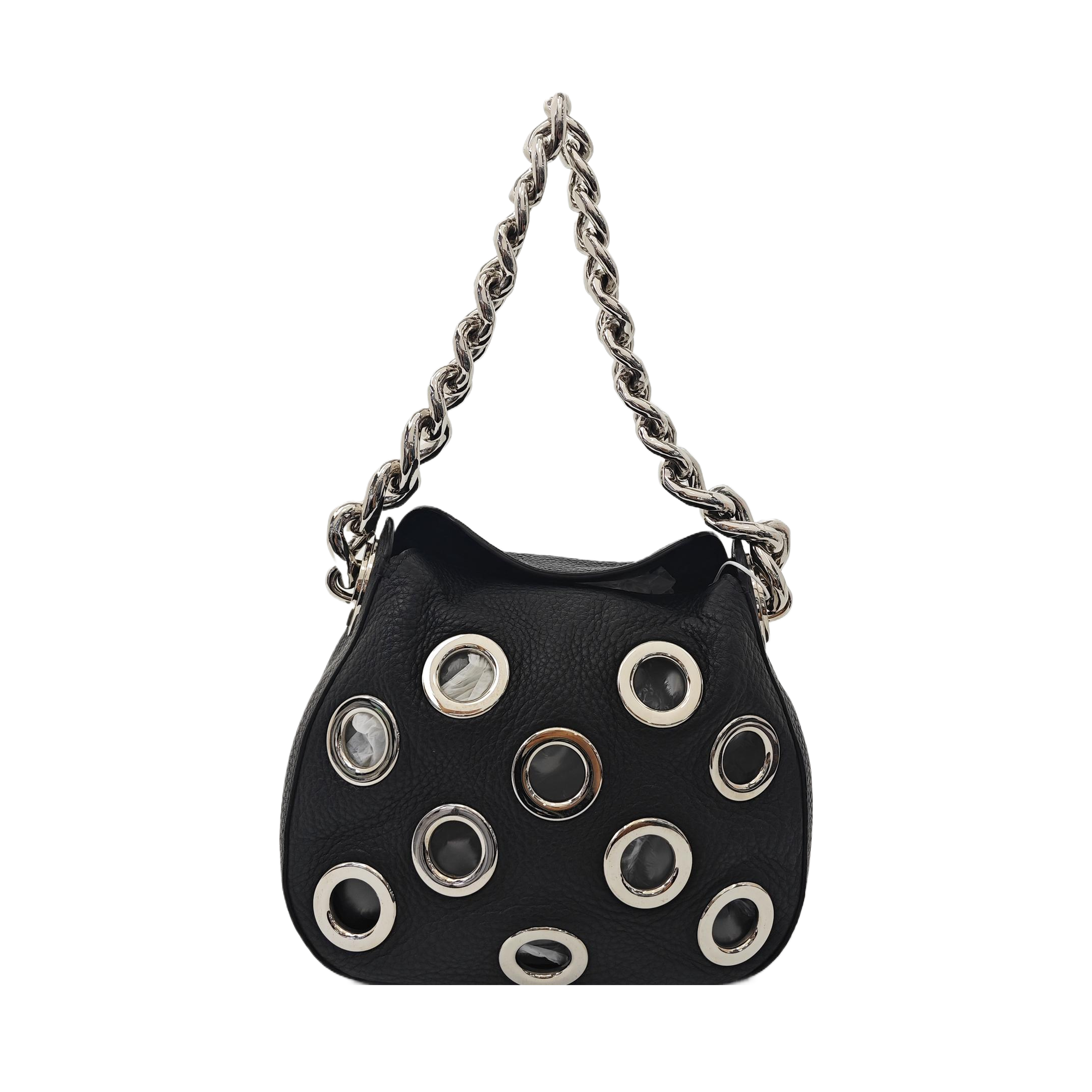 Calfskin Top Handle Bag Black