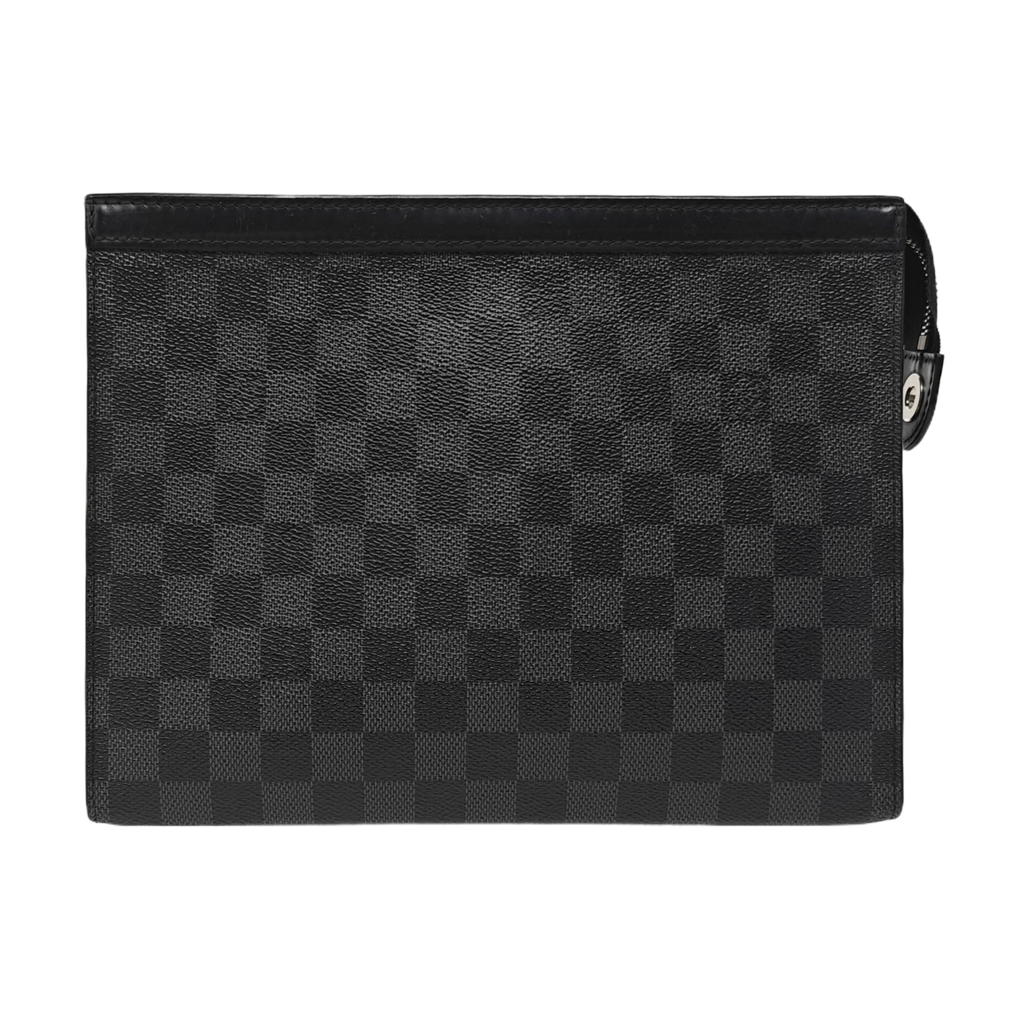 Pochette Voyag MM Monogram Coated Canvas Black
