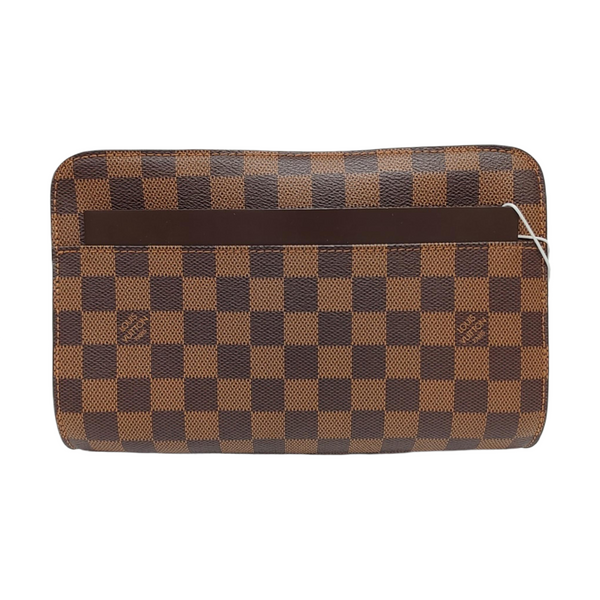 SAINT LOUIS Damier Ebene Coated Canvas Brown