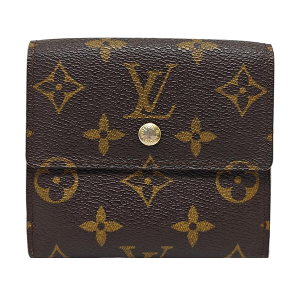 ELISE Monogram Coated Canvas Brown Wallet